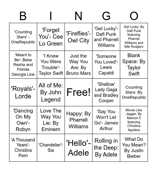 2010 Bingo Card
