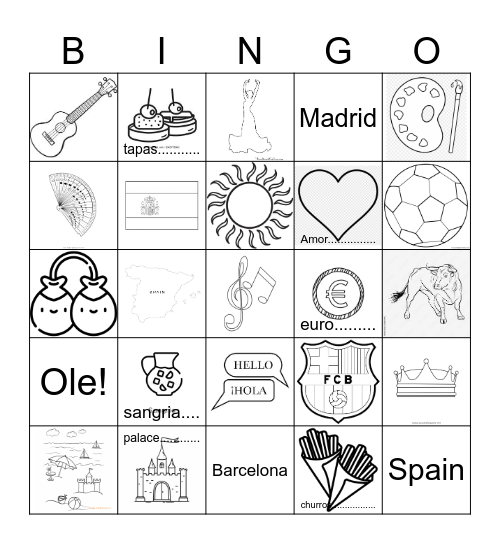 Spain Bingo Card