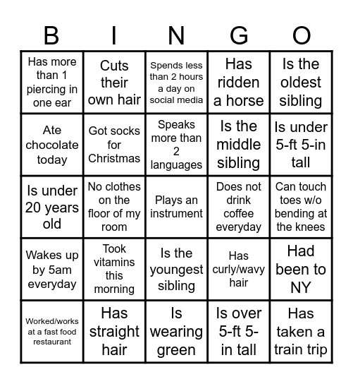 Yiayia’s 80th Birthday Party Bingo Card