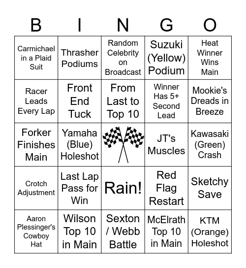 M O T O Bingo Card
