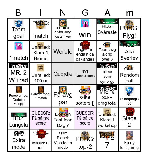 Bingo BONGO Bingo Card