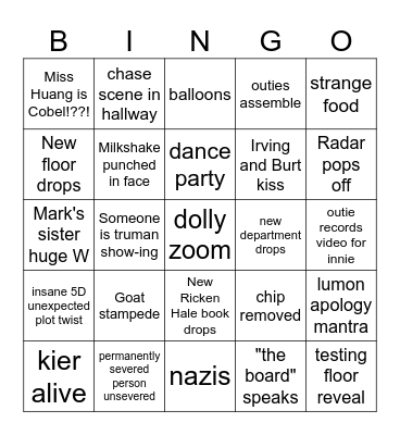 SEVERANCE S2 Bingo Card
