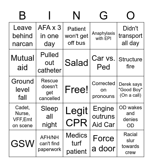 64 D-Shift (Jan 16th - Feb 16th) Bingo Card