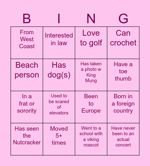 KK BINGOOO Bingo Card