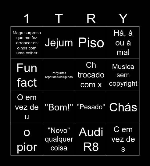 Garrido Bingo Card
