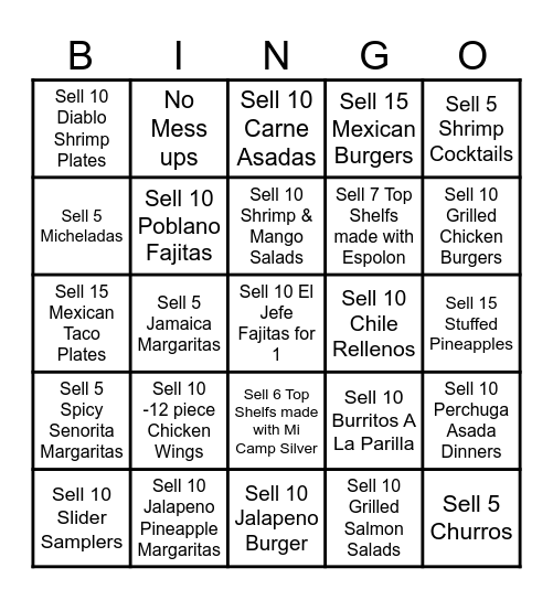 MAMI'S SERVER BINGO Card
