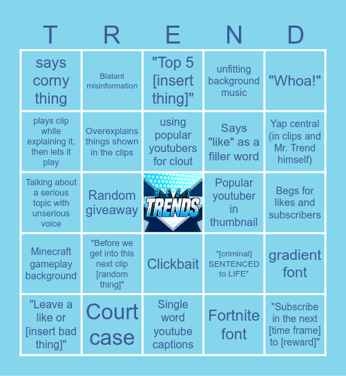 Best trends bingo Card