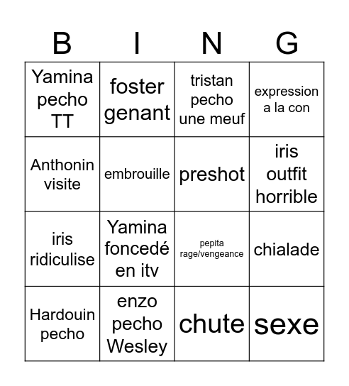 frenchie Bingo Card