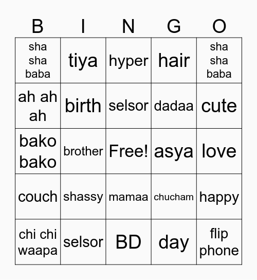 moshe nachum BD Bingo Card