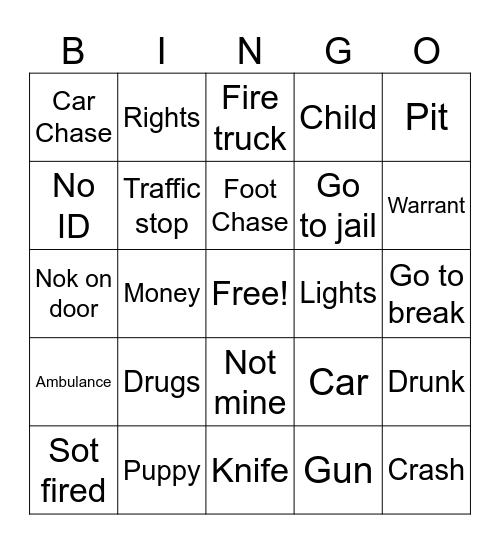 O.P.L Bingo Card