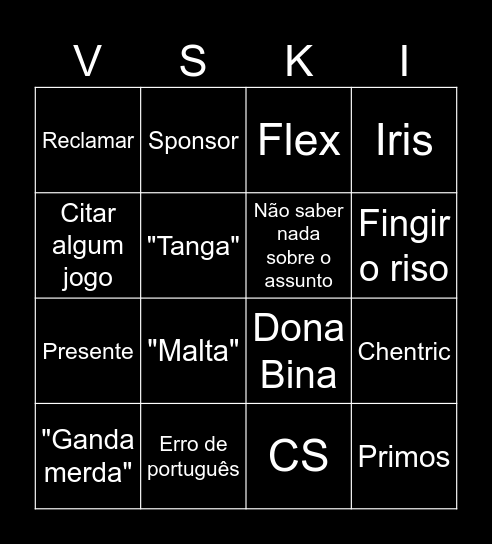 Bingovski do VSKI Bingo Card