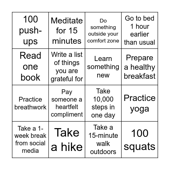 AvantStay Wellness Bingo Feb 2025 Bingo Card