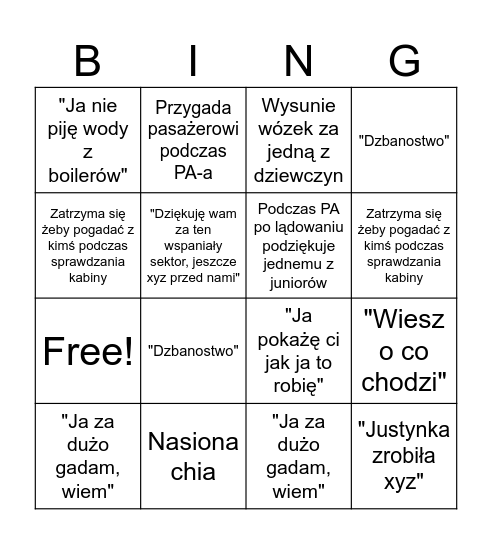 Czarek Bingo Card