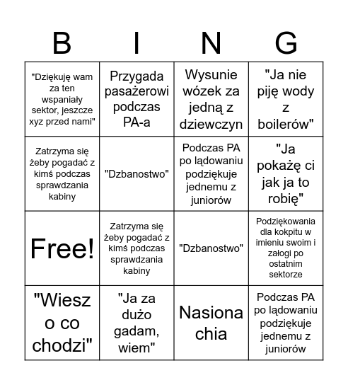 Czarek Bingo Card