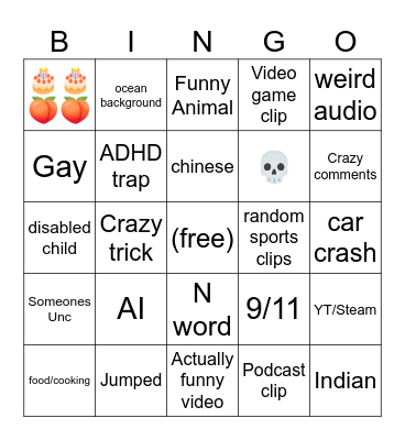 instagram reels bingo Card