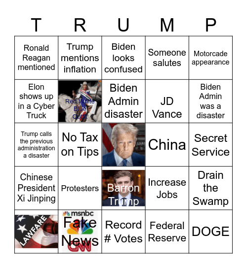 Inauguration Bingo Card