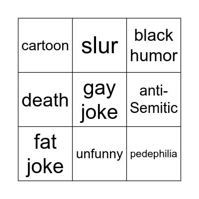 robt chicken Bingo Card