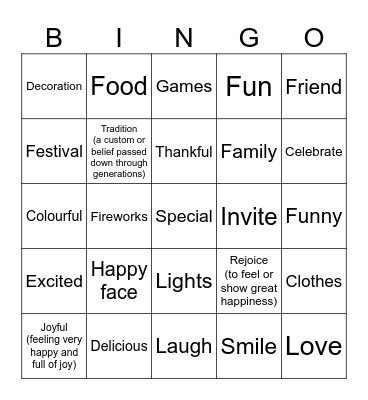 CELEBRATIONS (II) Bingo Card