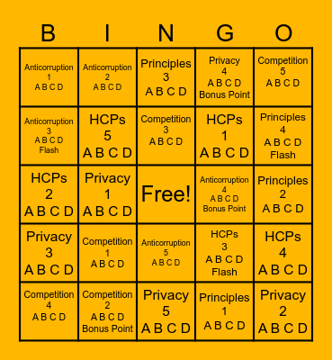 IC Meeting 2025 Bingo Card
