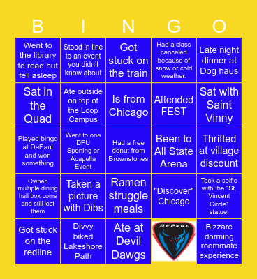 Ice Breaker DPU Bingo Card