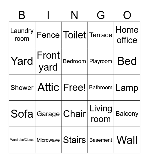 Some/Any bingo Card
