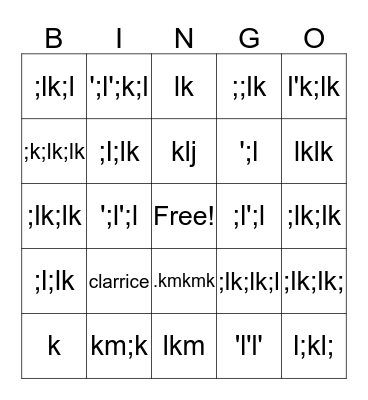 Federation Bingo Card