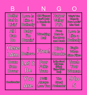 Dolly Parton Bingo! Bingo Card