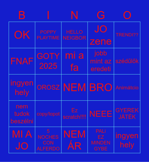 Scratch Bingo Card