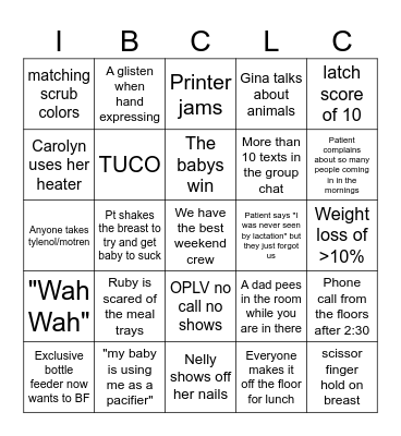 Weekend Bingo! Bingo Card
