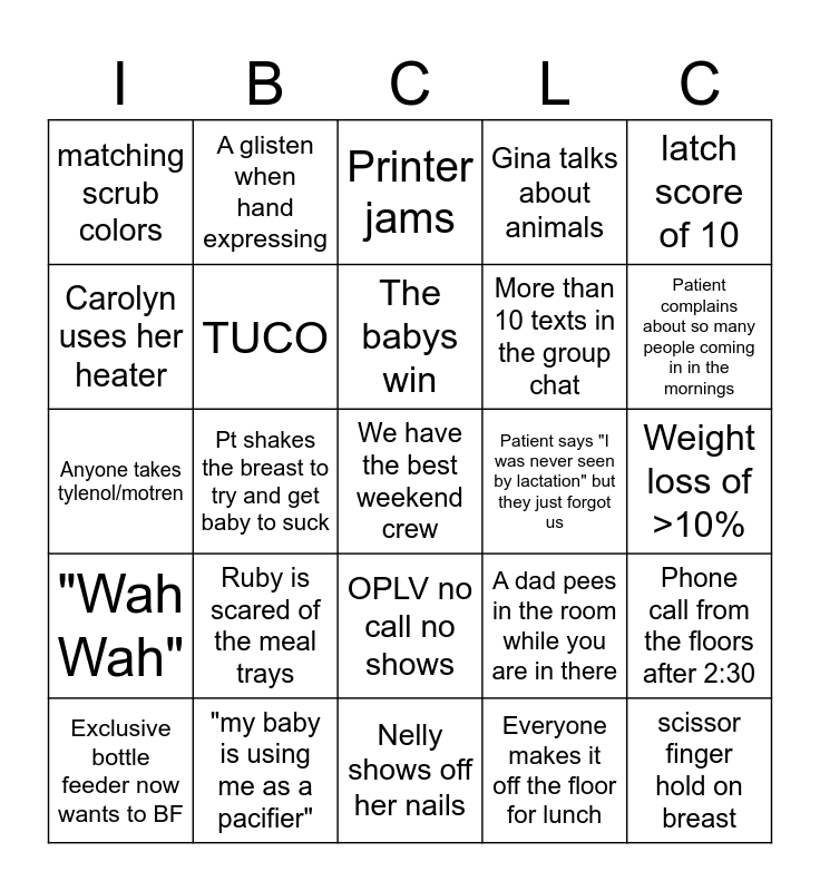 Weekend Bingo! Bingo Card