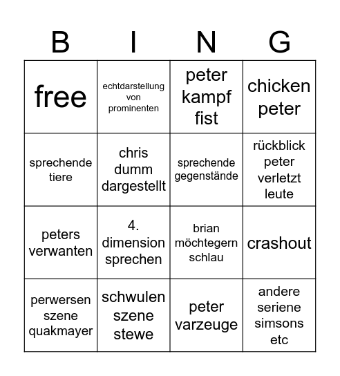 cenk verliert Bingo Card