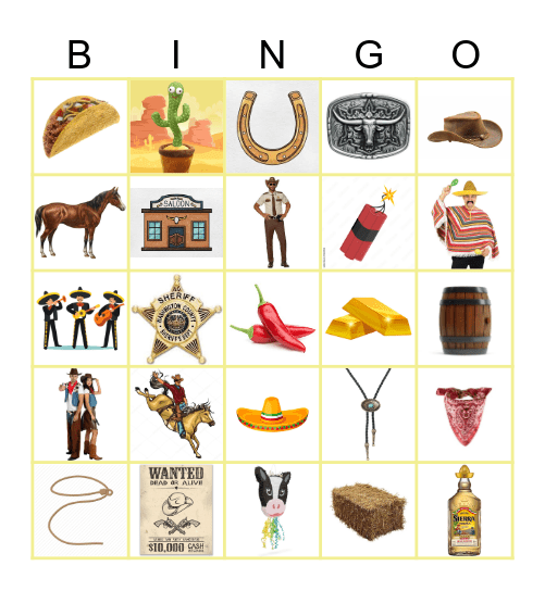 Metsiku Lääne Täistabamus Bingo Card