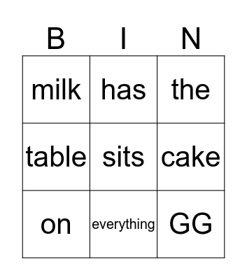 THE PICNIC Bingo Card