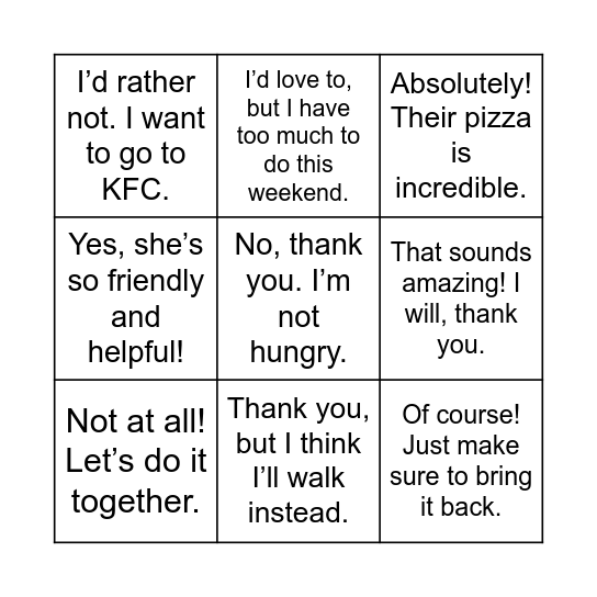 BINGO Card