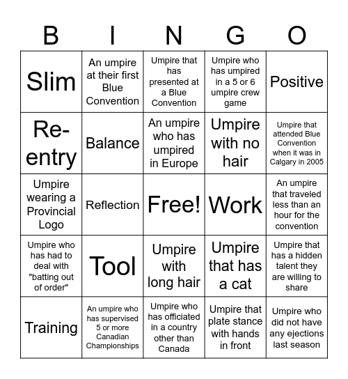 Blue Bingo #1 - EN Bingo Card