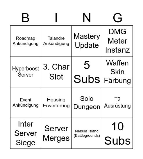 T&L Tico Talks Bingo Card