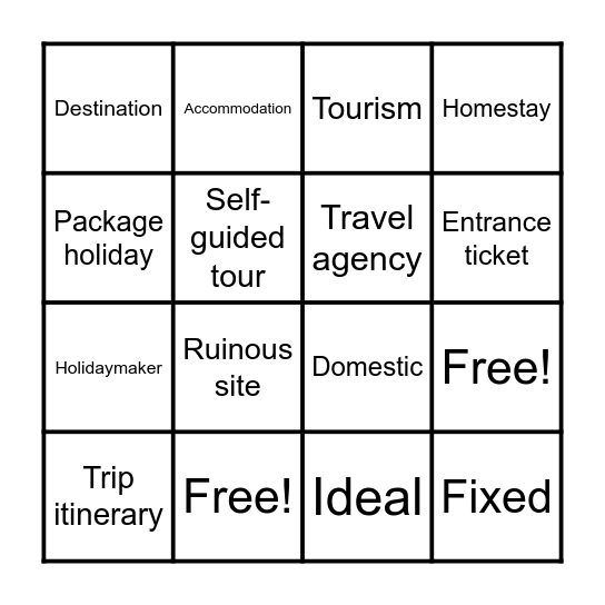 GRADE 9 - UNIT 8 Bingo Card