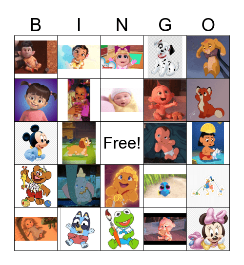 Disney Baby Bingo Card