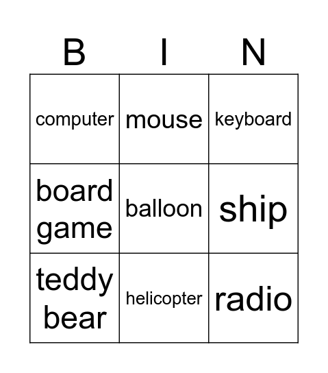 toys power up 1 Bingo Card