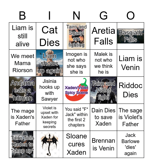 Onyx Storm Bingo Card