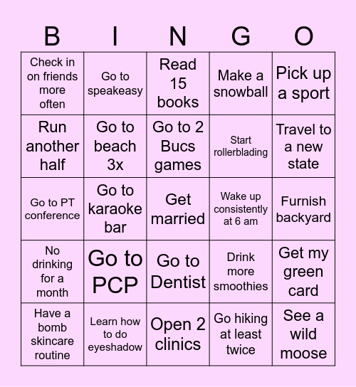 2025 Bingo Card