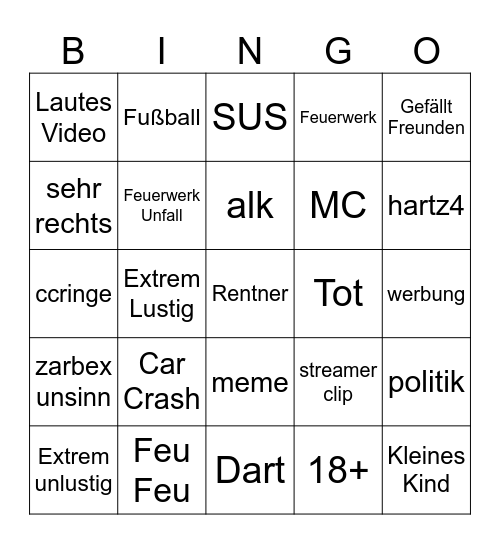 Insta Bingo Card