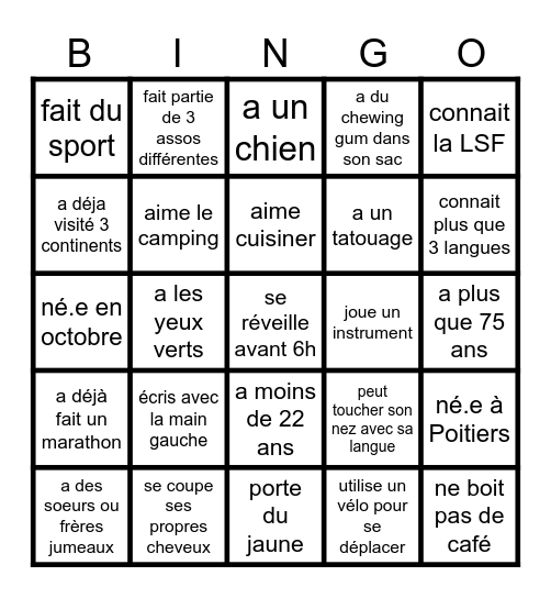 Bingo TDM Bingo Card