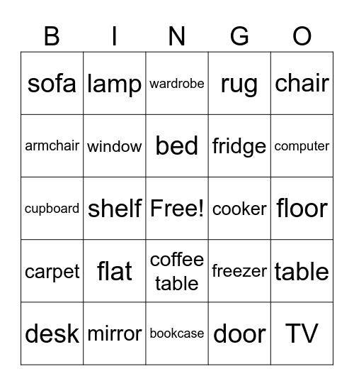 house Bingo Card