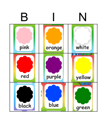 BINGO COLORS Bingo Card