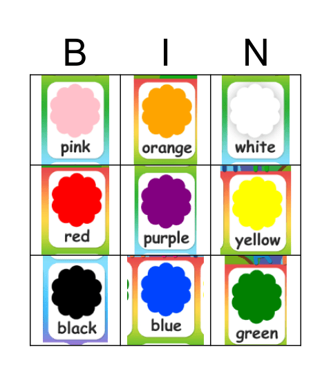 BINGO COLORS Bingo Card
