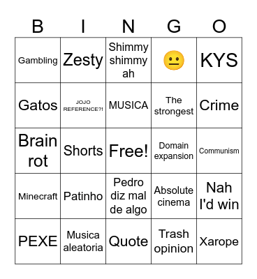Calls Bingo Card