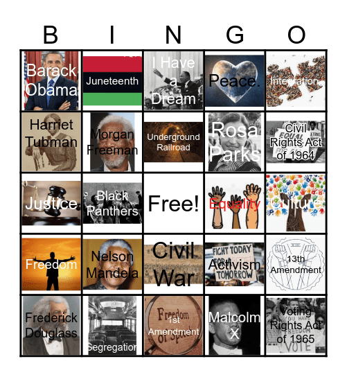 Black History Bingo Card