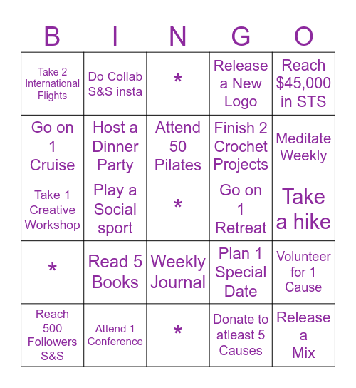 2025 Bingo Card