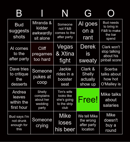 2024 mgr party Bingo Card